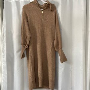 JCrew zip up sweater dress. Never worn!